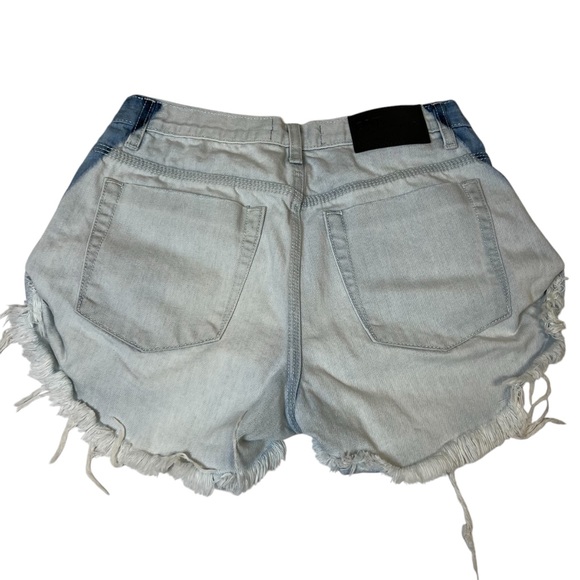 One x One teaspoon Womens Shorts Denim Jeans Button Fly Size 25 Waist Distressed - Picture 2 of 13